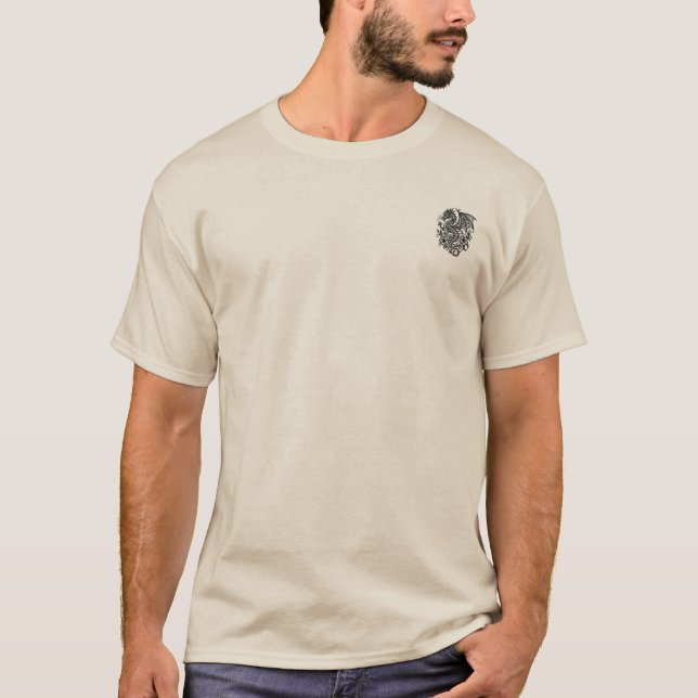 Camiseta Emblema de encaje de dragón | Fundamentos de flora (Anverso)