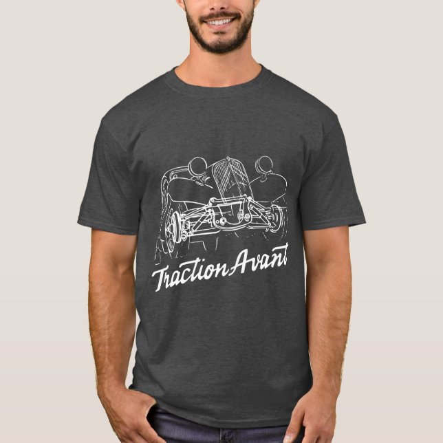 Camiseta Emblema de escritura Avant de tracción de citrón y (Anverso)