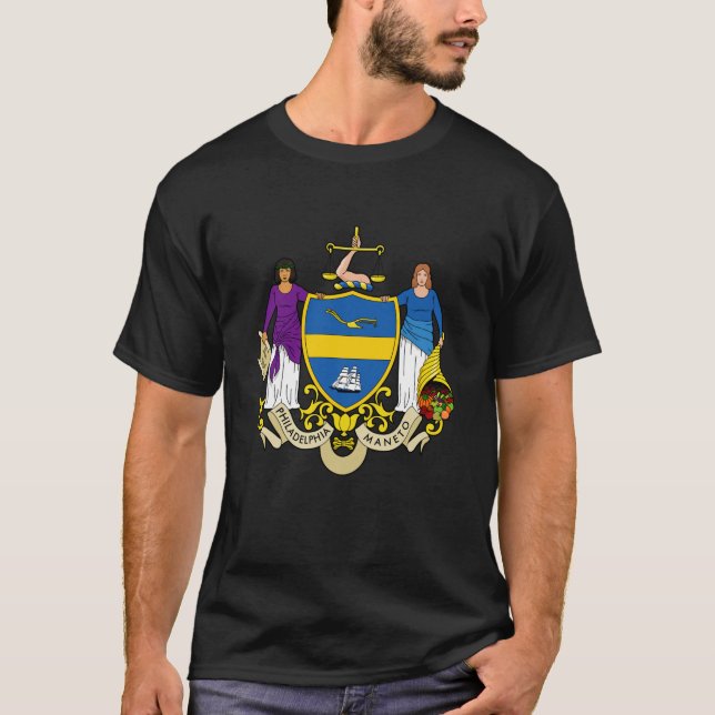Camiseta Emblema de Filadelfia, Pensilvania (Anverso)