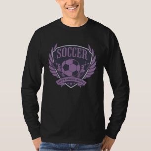 Camiseta Emblema de fútbol femenino púrpura La vida se trat