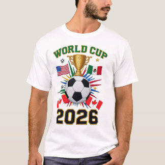 Camiseta Emblema de Fútbol Mundial 2026