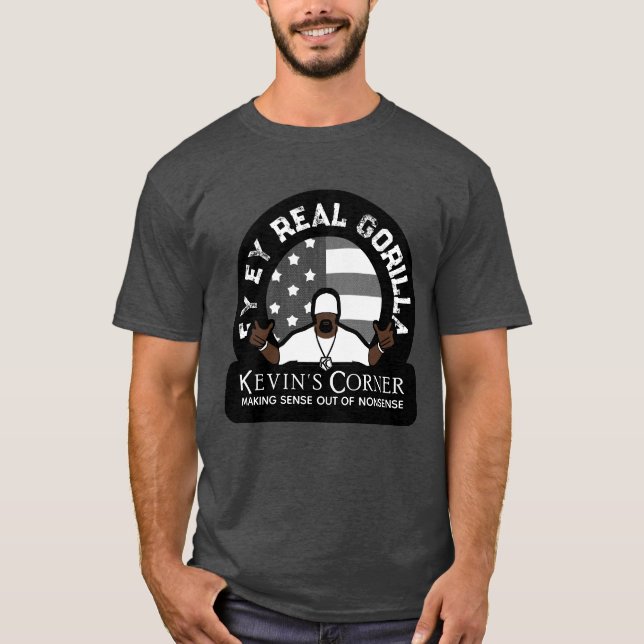 Camiseta Emblema de gorila real de Kevin's Corner EY EY (Anverso)