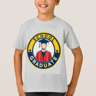 Camiseta Emblema de graduación escolar