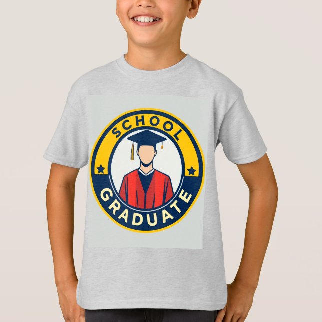 Camiseta Emblema de graduación escolar (Anverso)