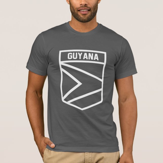 Camiseta Emblema de Guyana (Anverso)