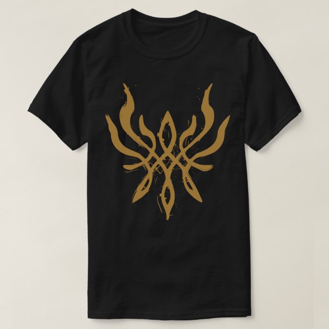 Camiseta Emblema de incendios tres casas por Escudo de llam (Diseño del anverso)