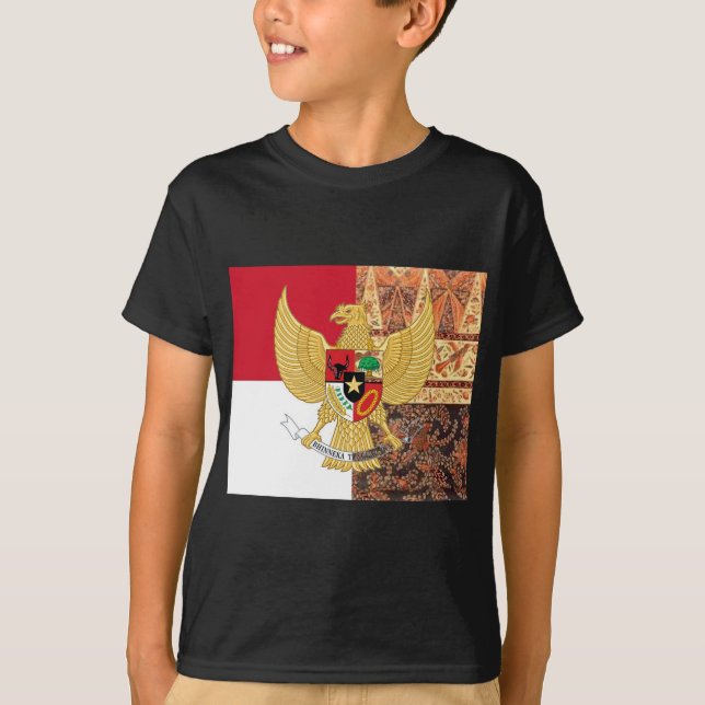 Camiseta Emblema de Indonesia - la bandera del batik de (Anverso)