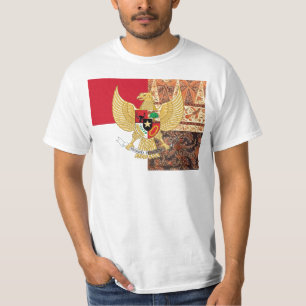 Camiseta Emblema de Indonesia - la bandera del batik de