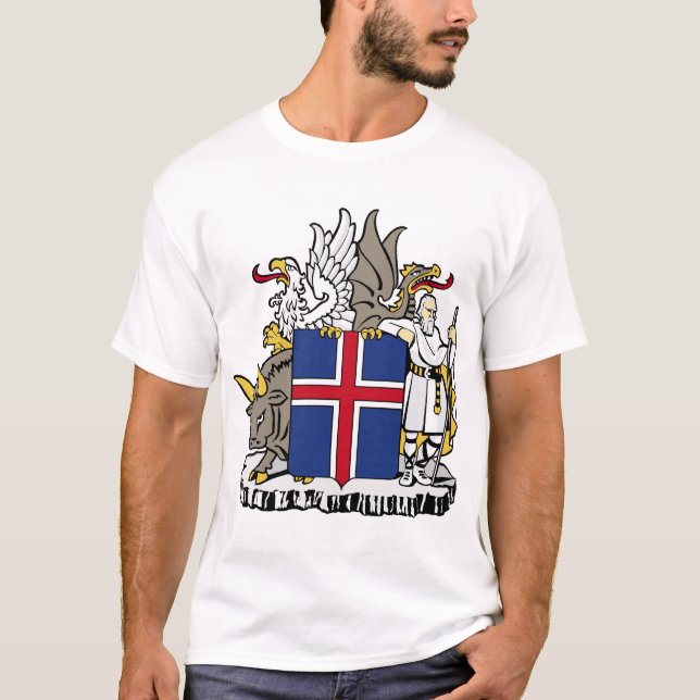 Camiseta emblema de islandia (Anverso)