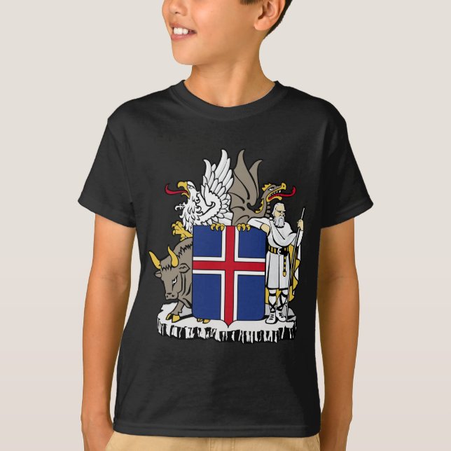 Camiseta emblema de islandia (Anverso)