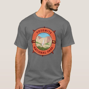 Camiseta Emblema de la brújula retro del Parque Nacional Yo