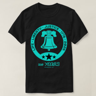 Camiseta Emblema de la Campana de la Libertad de 250 años,