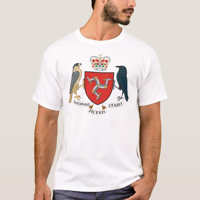Camiseta emblema de la isla del hombre (Anverso)