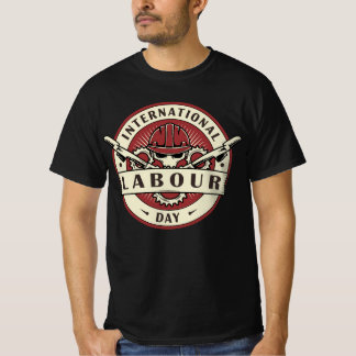 Camiseta emblema de la jornada laboral internacional