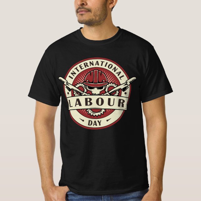 Camiseta emblema de la jornada laboral internacional (Anverso)