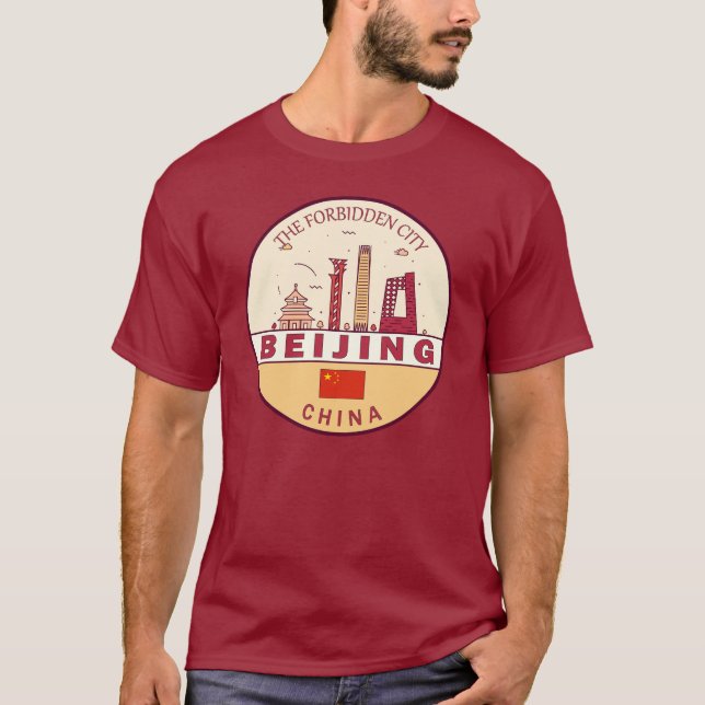 Camiseta Emblema de la línea aérea de la ciudad china de Pe (Anverso)