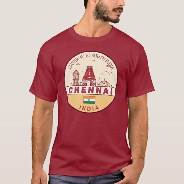 Camiseta Emblema de la línea aérea de la ciudad de Chennai  (Anverso)