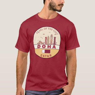 Camiseta Emblema de la línea aérea de la ciudad de Doha en