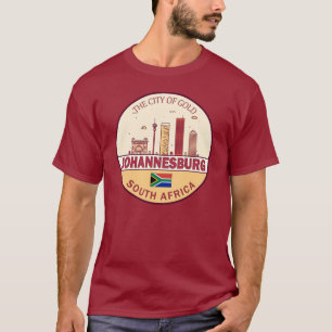 Camiseta Emblema de la línea aérea de la ciudad de Johannes