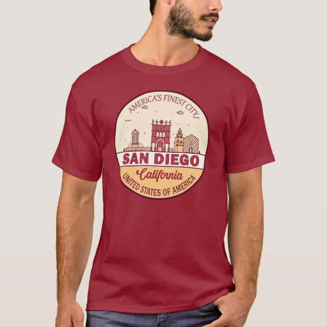 Camiseta Emblema de la línea aérea de la ciudad de San Dieg (Anverso)