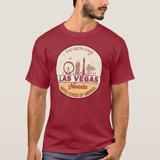 Camiseta Emblema de la línea aérea de Las Vegas Nevada (Anverso)