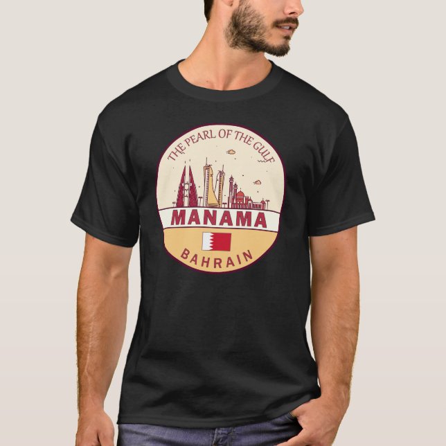 Camiseta Emblema de la línea aérea de Manama Bahréin (Anverso)
