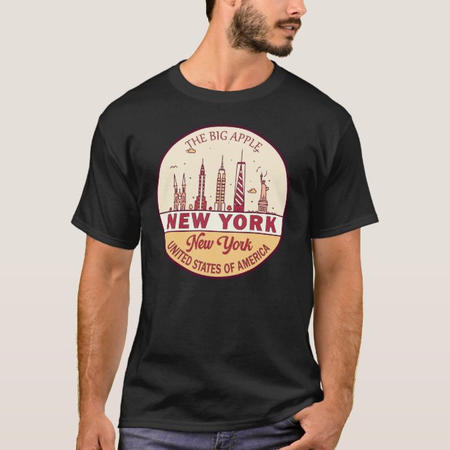 Camiseta Emblema de la línea aérea de Nueva York (Anverso)
