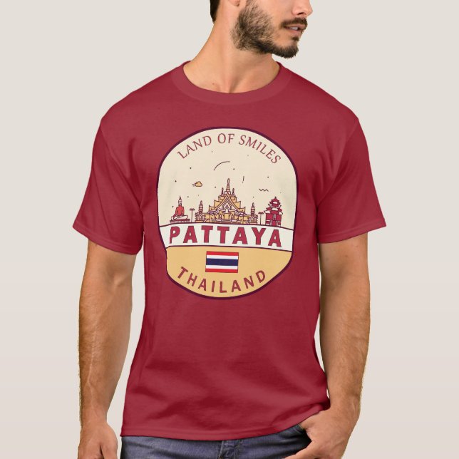 Camiseta Emblema de la línea aérea de Pattaya Tailandia (Anverso)