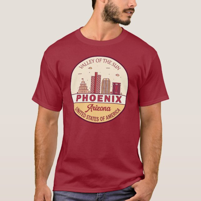 Camiseta Emblema de la línea aérea de Phoenix Arizona (Anverso)