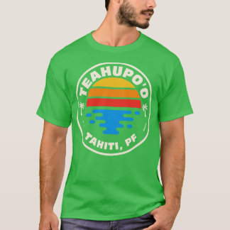 Camiseta Emblema de la playa de vintage retro Teahupoo Tahi