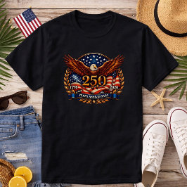 Camiseta Emblema de las Alas de Cobre Patrióticas de la Lib