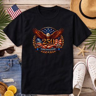 Camiseta Emblema de las Alas de Cobre Patrióticas de la Lib