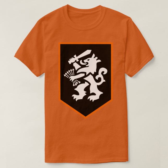 Camiseta Emblema de león de los Países Bajos naranja (Diseño del anverso)