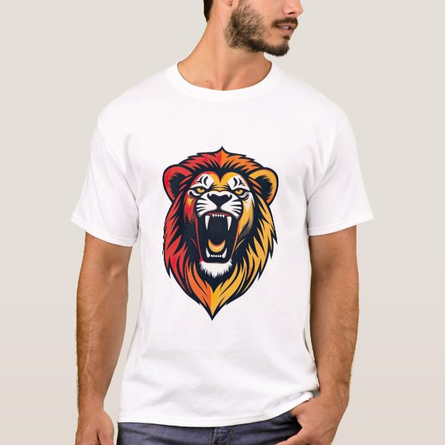 Camiseta Emblema de León Rugiente (Anverso)