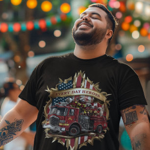 Camiseta Emblema de los bomberos estadounidenses