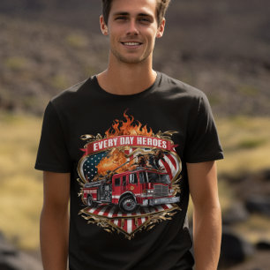Camiseta Emblema de los bomberos estadounidenses