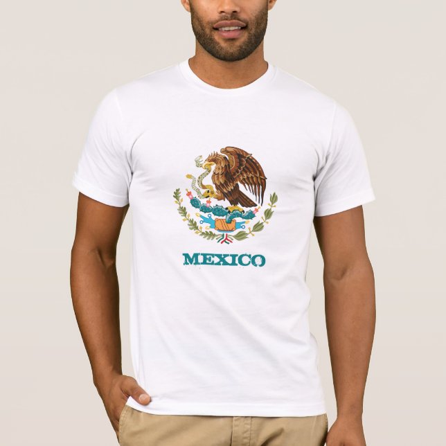 Camiseta Emblema de México y el águila mexicana, moda de ba (Anverso)