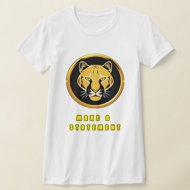 Camiseta Emblema de Pantera Dorada (Distribución)