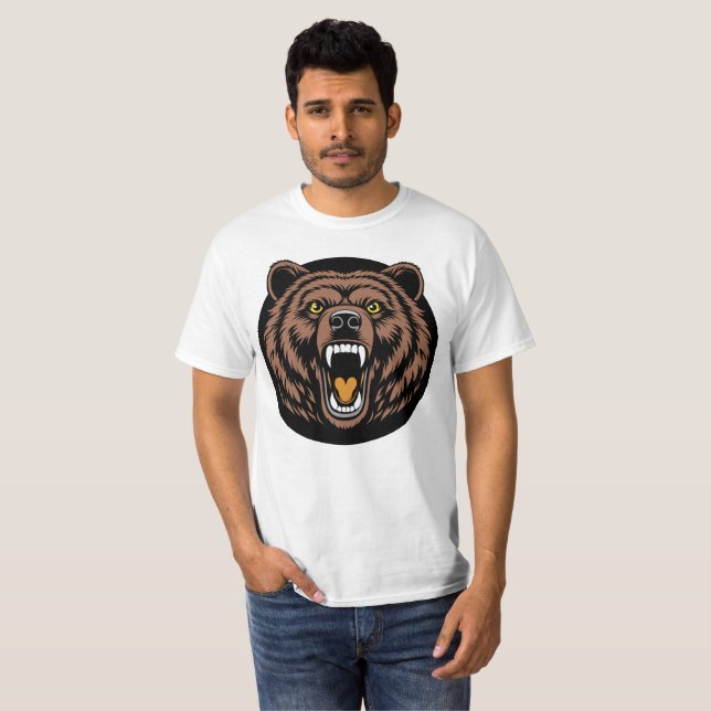 Camiseta Emblema de Poder del Oso Rugiente (Anverso completo)