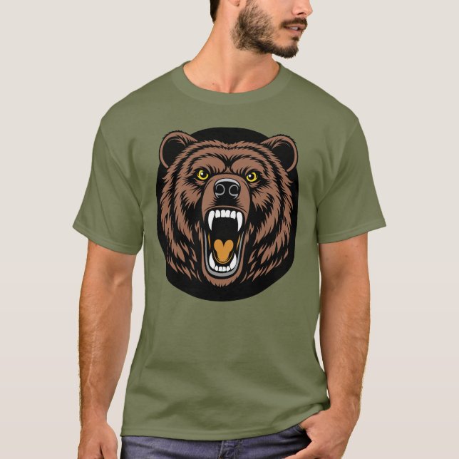 Camiseta Emblema de Poder del Oso Rugiente (Anverso)
