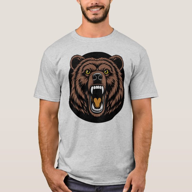 Camiseta Emblema de Poder del Oso Rugiente (Anverso)