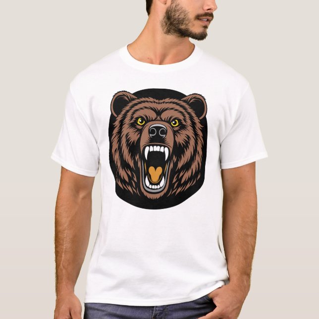 Camiseta Emblema de Poder del Oso Rugiente (Anverso)