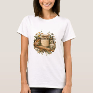 Camiseta Emblema de Rodillo de Harina de Panadería