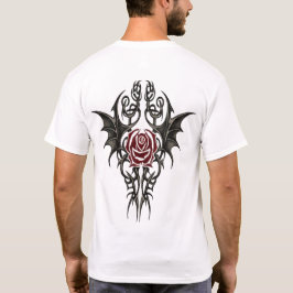 Camiseta Emblema de Rosa Tribal