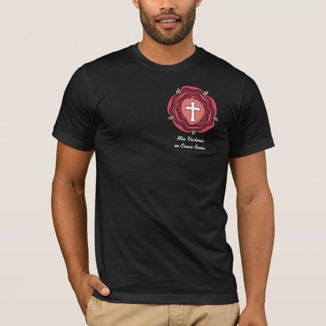 Camiseta Emblema de Rosicrucian, Mia Victoria en Cruce (Anverso)