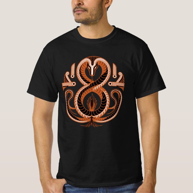 Camiseta Emblema de Serpiente Mística (Anverso)