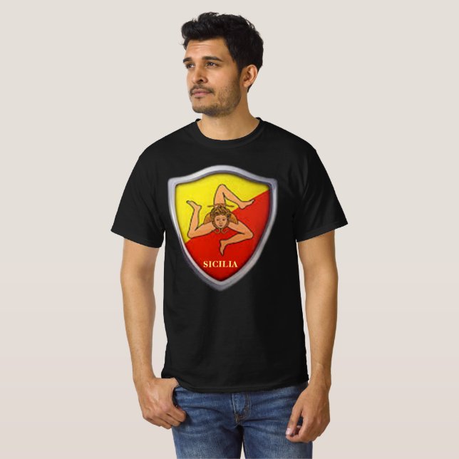 Camiseta Emblema de Sicilia/Sicilia (Anverso completo)