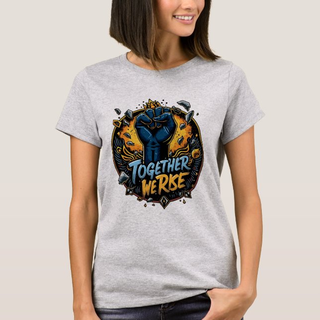 Camiseta Emblema del círculo de Junetéi con brazo interbloq (Anverso)