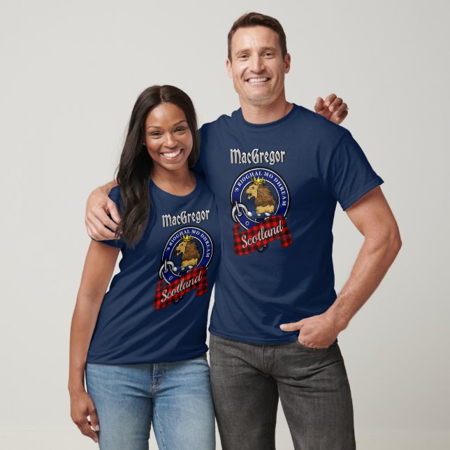Camiseta Emblema del Clan MacGregor y Tartán de Rob Roy  (Unisexo)