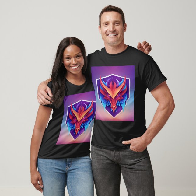 Camiseta Emblema del dragón de simetría radiante (Unisexo)